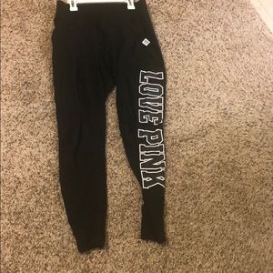 black pink sweat pants